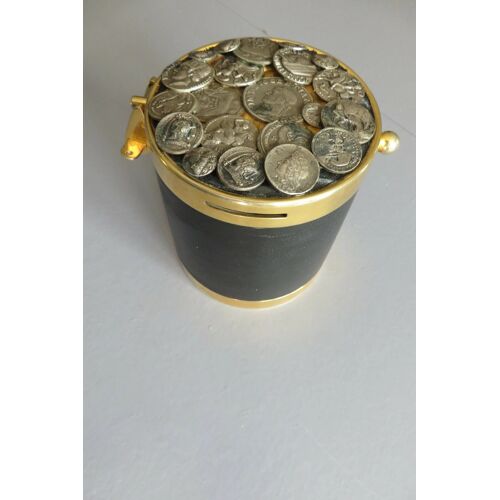 Tirelire Vintage Cylindrique Avec Serrure