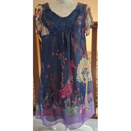Robe En Voile Transparent Imprimée D'Animaux