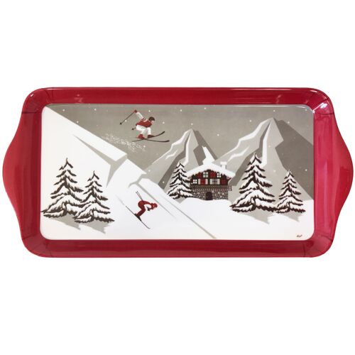 Plateau En Mélamine 30 Cm Décor Chalet De Montagne