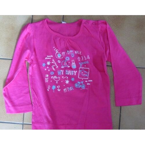 Tee Shirt Manches Longues Rose - 12 Mois
