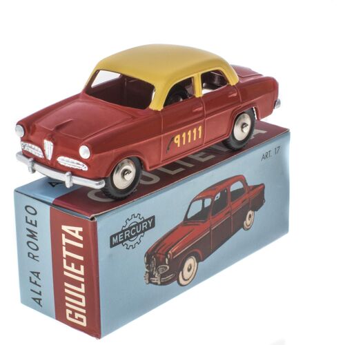 Voiture Miniature De Collection : Taxi Alfa Romeo Giulietta - Reproduction Collection Hachette Mercury-Hachette