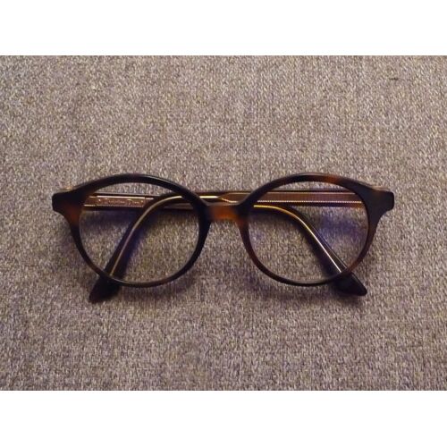 Monture De Vue Ronde En Plastique Marron- Christian Dior