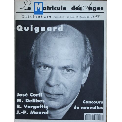 Le Matricule Des Anges N° 10 Décembre 1994