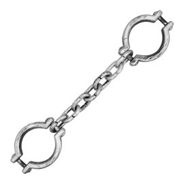 Menottes Jeu Prisonnier Effet Métal 76cm Gris