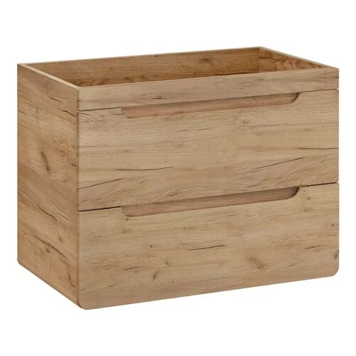 Meuble Suspendu sous Vasque ARVIDA SZK8 2 Tiroirs Chêne Chêne 46 x 80 x 59 cm