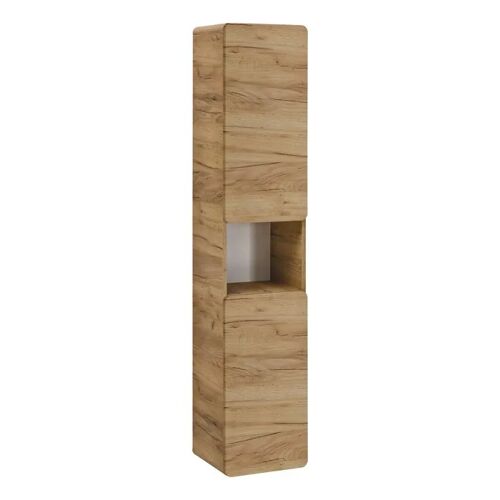 Colonne Murale de Salle de Bain ARVIDA SZK4 Étagère ouverte Chêne Chêne 35 x 35 x 170 cm