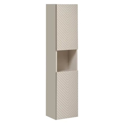 Colonne Murale de Salle de Bain NALVIK SZK1 Fronts rainurés Cachemire Cachemire 25 x 30 x 140 cm