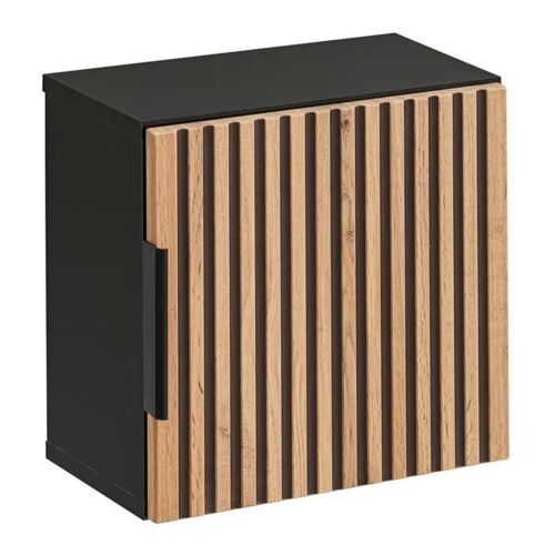 Armoire Murale de Salle de Bain Komodee TILO SZK1 Taille compacte Noir Chêne 22 x 35 x 35 cm