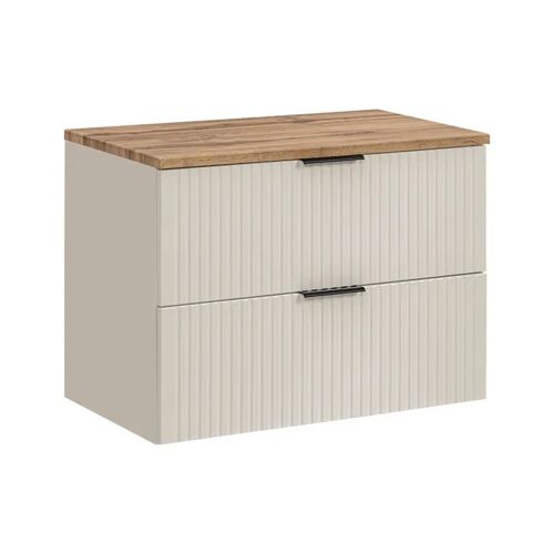 Meuble Suspendu sous Vasque ADEN SET2 2 Tiroirs Cachemire Cachemire 46 x 80 x 60 cm