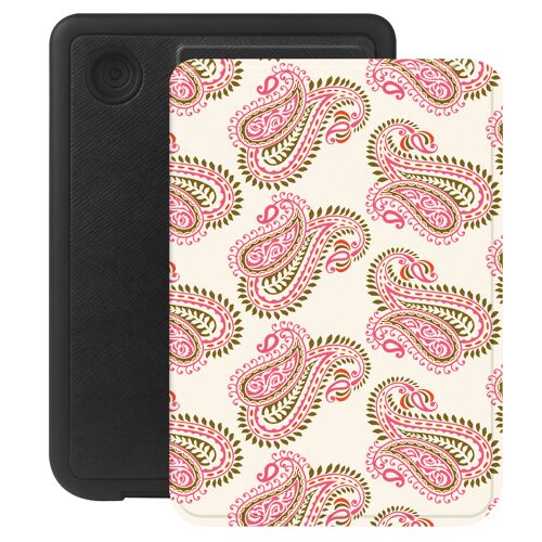 Selencia Étui de liseuse portefeuille Vivid Kobo Clara Colour / Clara BW Paisley Blush