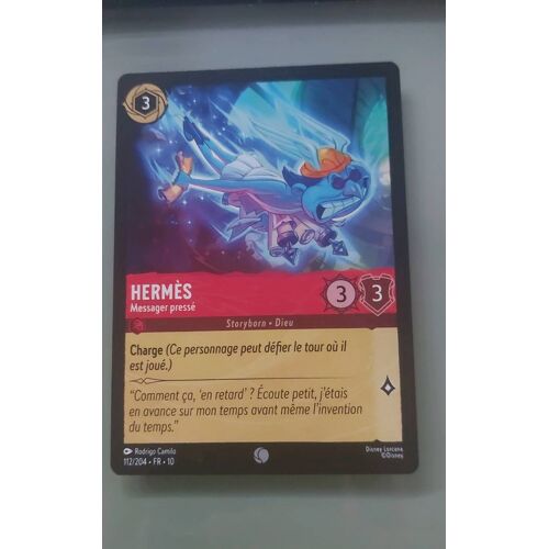 Hermes. 112/204. Carte Disney Lorcana