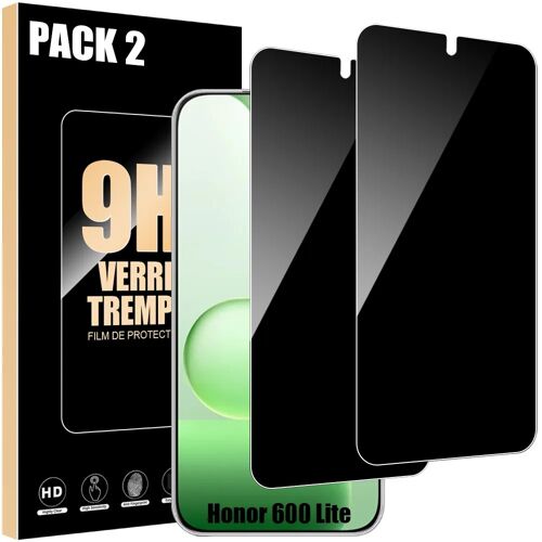 2x Verre Trempé pour Honor 600 Lite, Vitre Protection Anti-Espion Rigide Dureté 9H - E.F.Connection