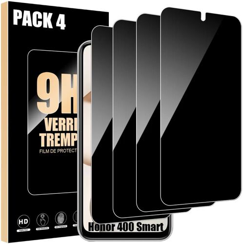 4 Verre Trempé Anti Espion pour Honor 400 Smart 4G/5G, Installation Facile Anti-Rayures 9H - E.F.Connection
