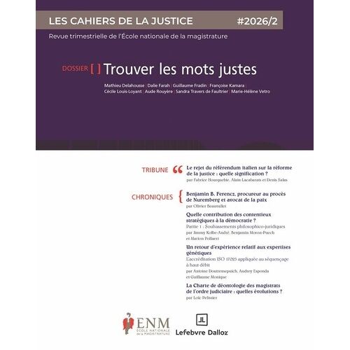 Les Cahiers De La Justice 2/2026