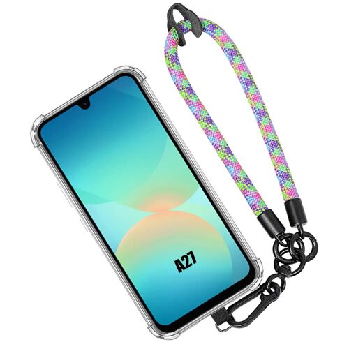 Coque pour Samsung Galaxy A27 5G, Protection Antichoc Transparente avec Bracelet Détachable - E.F.Connection