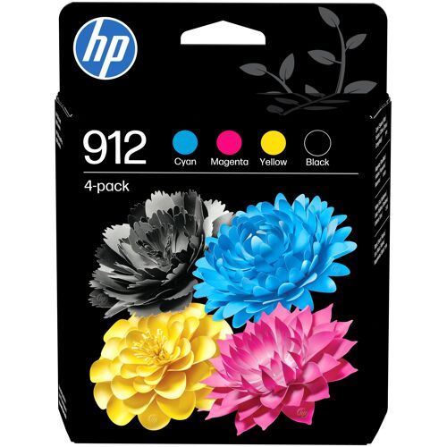 HP 912 (6ZC74AE) - Pack de 4 cartouches d'encre originales - Noir, cyan, magenta, jaune