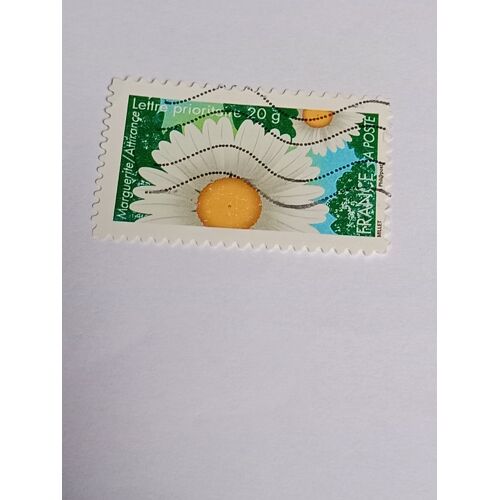 Timbre France Lettre 20g Oblitéré Autoadhesif Yvert N° 673 Fleur Marguerite Flowers De 2012
