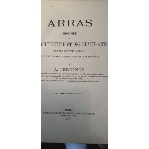 Arras Histoire De L'architecture Et Des Beaux-Arts