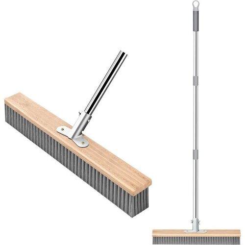 Brosse à mauvaises herbes filaire jardin acier argenté 40 cm, brins acier anti-corrosion, tête cadre acier robuste pour mousse
