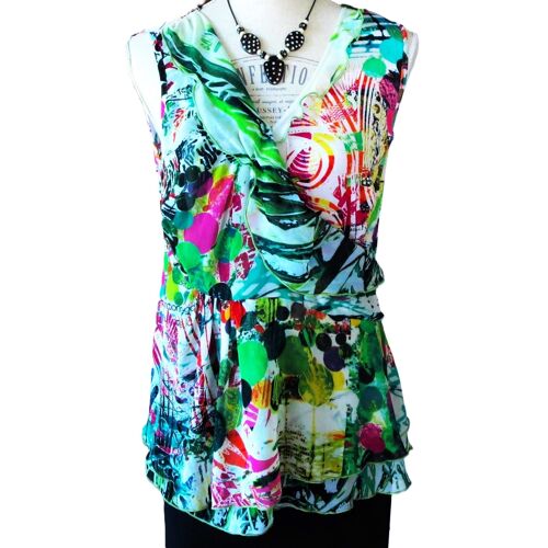 Tunique Garella Taille 40 Multicolore Polyester Stretch