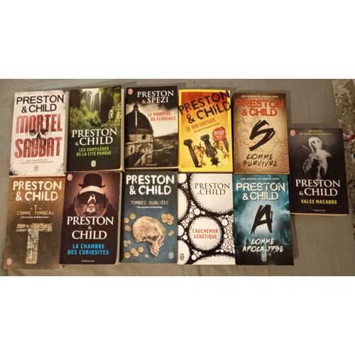 Lot 11 Preston / Child T Comme Tombeau / Les Sortilèges De La Cité Perdue / Mortel Sabbat / La Chambre Des Curiosités / A Comme Apocalypse / S Comme Survivre / Cauchemar Génétique / Tombes Oubliées...