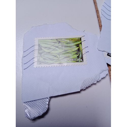Timbre France Lettre 20g Oblitéré Autoadhésif Yvert N° 741 Flore Légumes Piments Verts De 2012