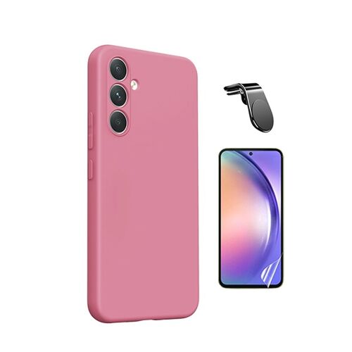 Kit Film Hydrogel + Silicone + Sup.L PHONECARE Pour Samsung Galaxy A27 - Rose