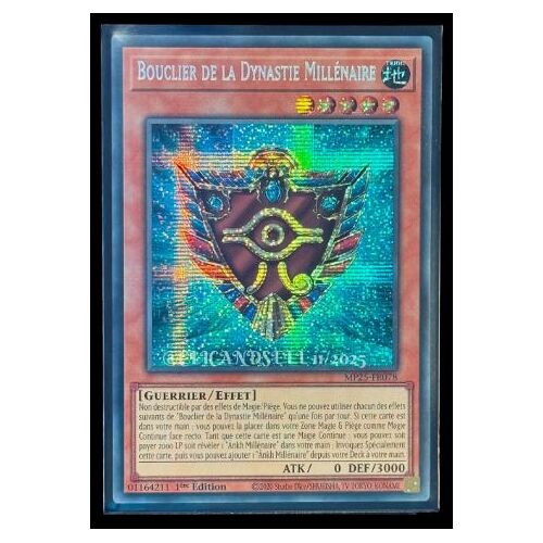 Yu Gi Oh Mp25 Fr078 Bouclier De La Dynastie Millénaire Secrete Rare