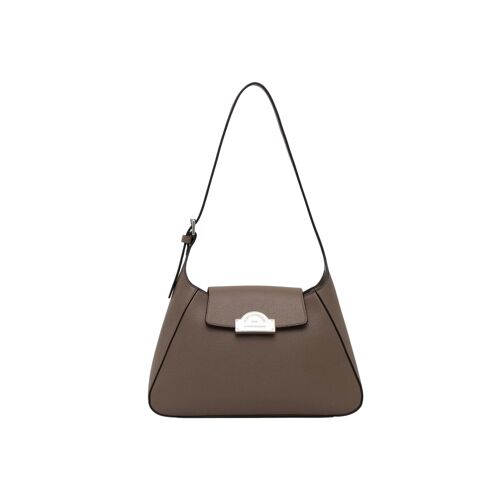 Karl Lagerfeld Sac Bandoulière Métal Zippé Taupe