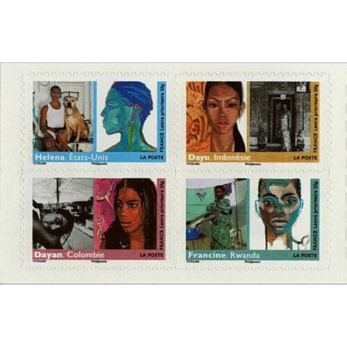 France 2009, Journée De La Femme, Carnet Femmes Du Monde, Très Beau Mini Bloc 4 Timbres Neufs** Luxe Yvert 274 Helena États Unis, 275 Dayu Indonésie, 280 Dayan Colombie Et 281 Francine Rwanda.