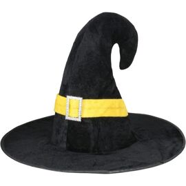 Chapeau De Sorcière Femme Accessoire De Costume Halloween Noir Classique Boucle Décorative Taille Universelle Ouverture 19 Cm