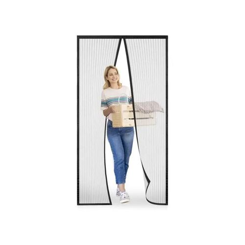 Moustiquaire Magnétique Fibre Polyester 85 X 200 Cm Pour Portes-Fenêtres Et Balcons Sans Perçage, Maille Nid D¿Abeille 1 Mm