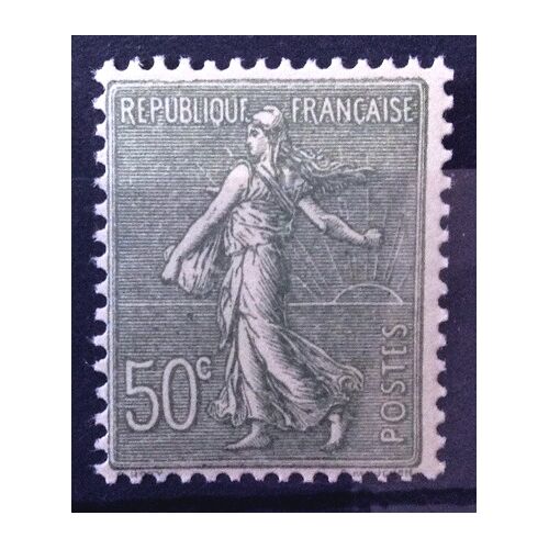 Semeuse Lignée 1924 - 50c Olive (Superbe N° 198) Neuf* - Cote 7,50 - France Année 1924 - N11060