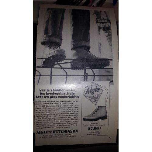 Ancienne Publicité Papier: Chaussures Aigle, Parue Dans La Presse En 1965