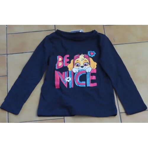 Tee Shirt Paw Patrol / Pat Patrouille Be Nice - 4 Ans