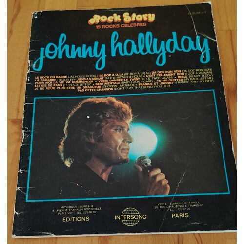 Rock Story - Johnny Hallyday - Intersong - Partitions - Piano Chant - Rare