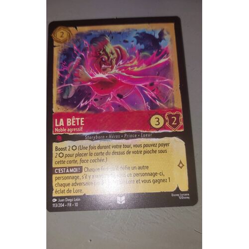 La Bête. 113/204. Carte Disney Lorcana