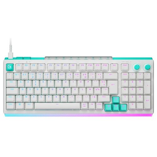 Logitech G512 X 98 - Clavier - TMR analogique, style mécanique et tactile - avec indicateur LED - backlit - USB-C - AZERTY - Français - commutateur : Kailh / Gateron KS-20 - blanc