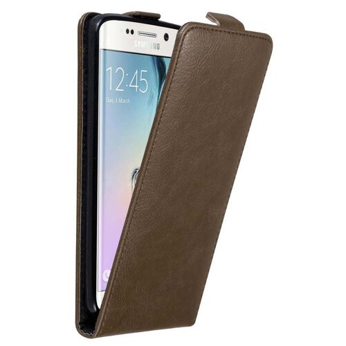Cadorabo DE-121623 coque pour téléphone Marron pour Samsung Galaxy S6 EDGE