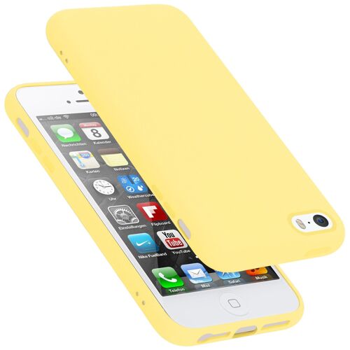 Cadorabo DE-150823 coque pour téléphone Jaune pour Apple iPhone 5 / 5S / SE 2016