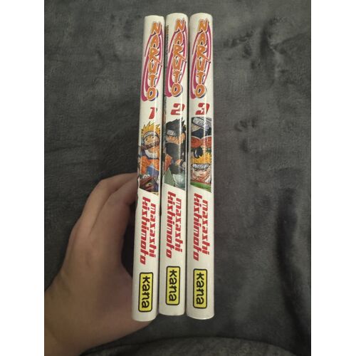Lot Mangas 3 Tomes Naruto Édition Standard (Tomes 1,2,3)