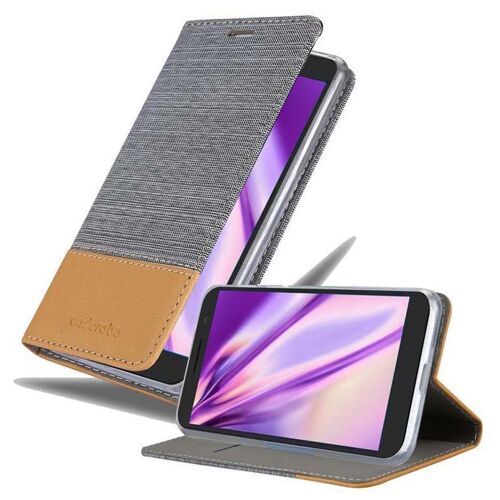 Cadorabo DE-125544 coque pour téléphone Gris pour Alcatel 3 2018