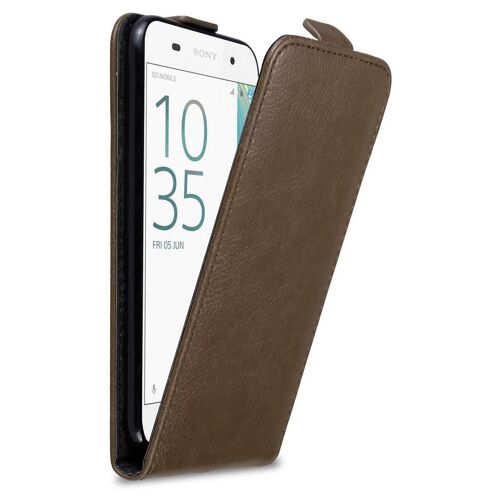 Cadorabo DE-125554 coque pour téléphone Marron pour Sony Xperia E5