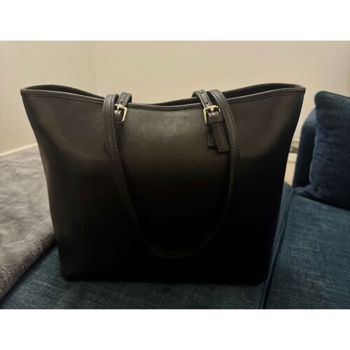 Sac à main porté épaule noir en cuir italien neuf 