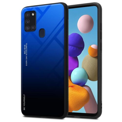 Cadorabo DE-151724 coque pour téléphone Bleu pour Samsung Galaxy A21s