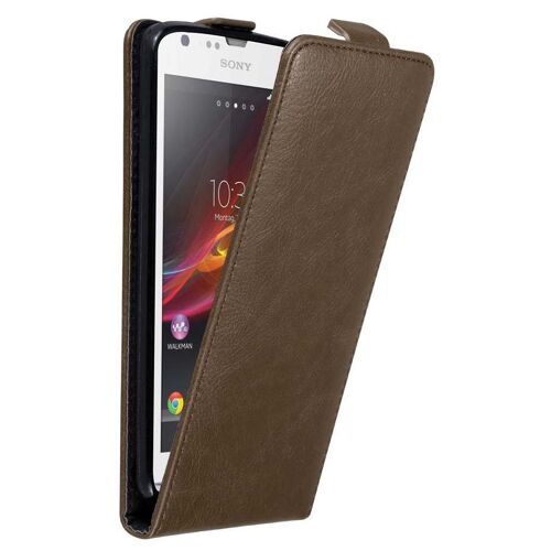 Cadorabo DE-121164 coque pour téléphone Marron pour Sony Xperia SP