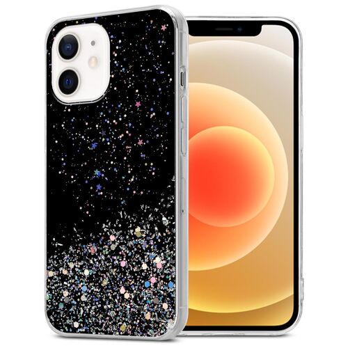 Cadorabo DE-154185 coque pour téléphone Noir pour Apple iPhone 12 MINI
