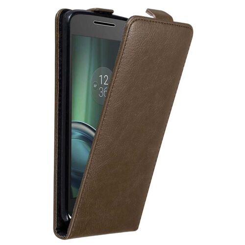 Cadorabo DE-121215 coque pour téléphone Marron pour Motorola MOTO G4 PLAY