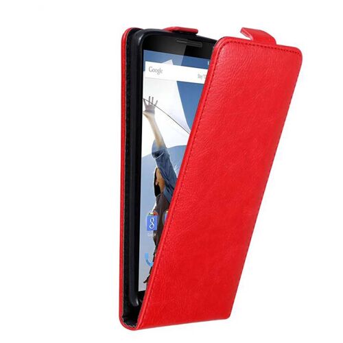 Cadorabo DE-121243 coque pour téléphone Rouge pour Motorola Google NEXUS 6