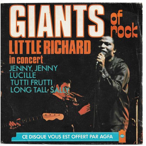 Little Richard - Carl Perkins : Giants Of Rosk - In Concert Jenny, Jenny - Lucille - Tutti Frutti - Long Tall Sally / Rock Around The Clock - Be-Bop-A-Lula (Disque Offert Par Agfa)